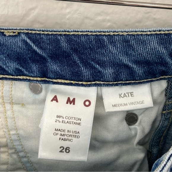 AMO Kate Medium Vintage Denim Jeans, Size 26 - Picture 7 of 8